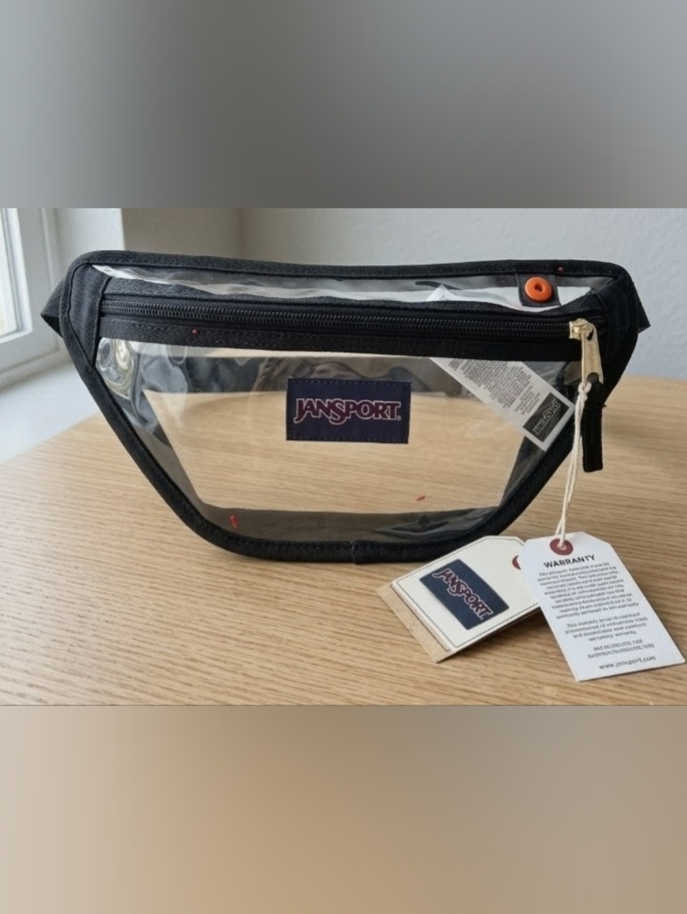 NWT JanSport Clear Waistpack - Transparent Stadium Approved Fanny Pack